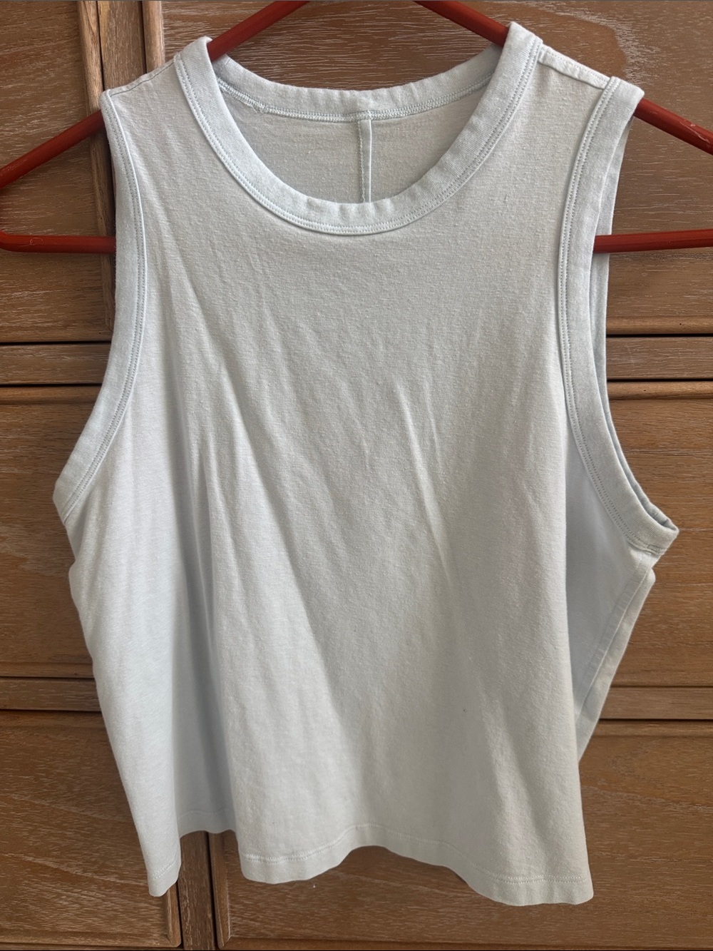 lululemon athletica baby blue cotton muscle love Sleeveless Crewneck Tank